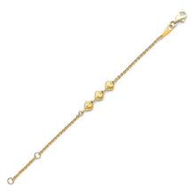 Load image into Gallery viewer, Resizable 14k Solid Yellow Gold Assorted Baby Bracelets - Baby Heart 14k Yellow Gold Heart Bracelet - Multi Sing Baby Bracelets 14k Gold
