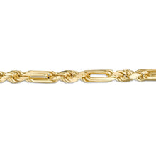 Load image into Gallery viewer, 10K Yellow Gold Milano Chain - Real Italian Unisex Necklace - All sizes Figaro Rope Gold Chain - Elegant Gold Chain
