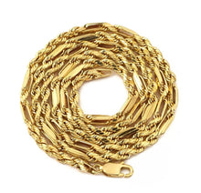 Load image into Gallery viewer, 10K Yellow Gold Milano Chain - Real Italian Unisex Necklace - All sizes Figaro Rope Gold Chain - Elegant Gold Chain
