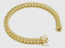 Load image into Gallery viewer, 14K Semi Solid Gold Miami Cuban Link Chain - Yellow Unisex Curb Necklace - Miami Cuban Coker Chain - New Year Gold Chain - 2022 Style
