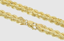 Load image into Gallery viewer, 14K Gold Rope Chain Gold Rope Chain Necklace 2mm 2.3mm 2.5mm 3mm 3.5mm 4mm 6mm 18-26 inches, 14K Gold Rope Chain, 14K Gold Chain, Men Women

