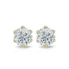 Load image into Gallery viewer, Natural Real 0.10-1.00 Carat TW Diamond Stud Earrings w/ Screw Back&#39;s 14k White Gold. Luxury Collection
