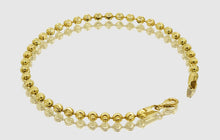Load image into Gallery viewer, Ball Beads Solid 14k Yellow Gold Bracelet Chain - Classic Bracelet Chain 5&quot;-30&quot; Inches 1MM 1.2MM 1.5MM 1.8MM 2MM 3MM 4MM
