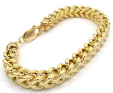 Load image into Gallery viewer, Franco Square Solid 14K Yellow Gold Bracelet - Lobster Clasp Box Chain - 12,13,14,20 mm Unisex Bracelet
