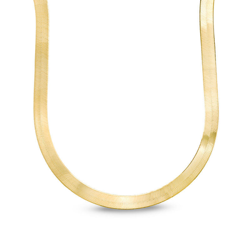 14K Solid Yellow Gold Herringbone Chain- High Polished 3mm Necklace - Chain All Sizes 16'' 24'' Inches Layering Necklace - New Year Jewelry