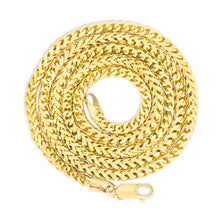 Load image into Gallery viewer, Solid 14K Gold Wheat Link Chain - Yellow Unisex Men Women Necklace - High Quality long Chain
