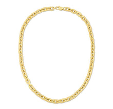 Load image into Gallery viewer, 14K Yellow Gold Hermes Chain, Round Rolo Link Necklace, Gold Open Link Everyday Chain, 2022 Style Jewelry Gift, Elegant Women Men Set
