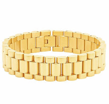 Load image into Gallery viewer, Rolex 14K Solid Yellow Gold Bracelet - Rolex Link Style Chain - Premium Gold Chain Band -Elegant President Men Band - 2022 New Year Jewelry
