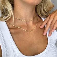 Load image into Gallery viewer, Solid 14K Yellow Gold Singapore Chain - Real Italian Unisex Necklace - All sizes High Quality Gold Chain
