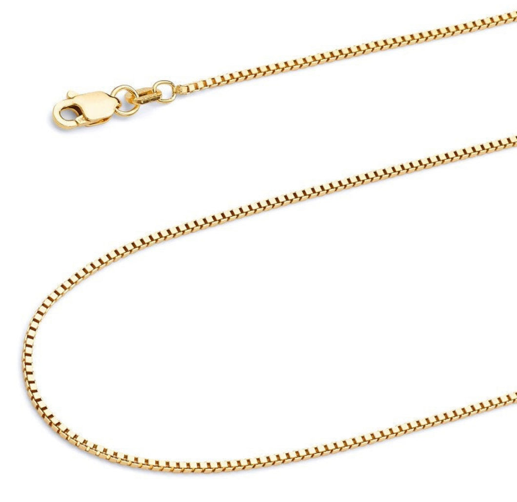 Solid 14k Yellow Gold Chain Necklace - Box Chain - Gold Chain - Dainty Chain for kids - Delicate Chain, Layering Necklace - Chain Necklace