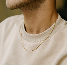 Load image into Gallery viewer, Solid 14k Yellow Gold Chain Necklace - Box Chain - Gold Chain - Dainty Chain for kids - Delicate Chain, Layering Necklace - Chain Necklace

