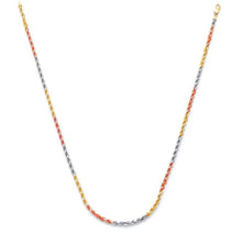 Load image into Gallery viewer, Solid 14K Tri-Color Gold Rope Chain Necklace, 14K Gold Rope Chain, 1.5mm-4.5mm 16&#39;&#39;- 30&#39;&#39;, Men, Woman
