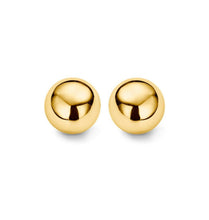 Load image into Gallery viewer, 14k Yellow Gold 8mm, 7mm, 6mm, 5mm, 4mm or 3mm Half Ball Earrings/ Minimalist Earrings/ Lightweight Statement Earrings/ Stud Earrings
