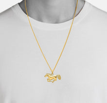 Load image into Gallery viewer, Solid 14k Yellow Gold Horse Necklace - Animal Charm Pendant - High quality Unique Necklace - 14k Gold Horse Necklace
