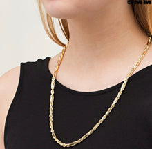 Load image into Gallery viewer, Solid 14k Yellow Gold Milano Chain - Figaro Rope Chain Necklace - Solid 14k Yellow Gold Figarope Necklace Chain
