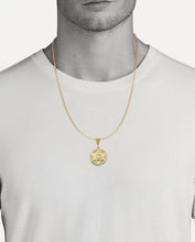 Load image into Gallery viewer, Solid 14k Yellow Gold Star of David Necklace - Magen David White Pendant - Kabbalah Pendant - Protection Religious Pendant - David Necklace
