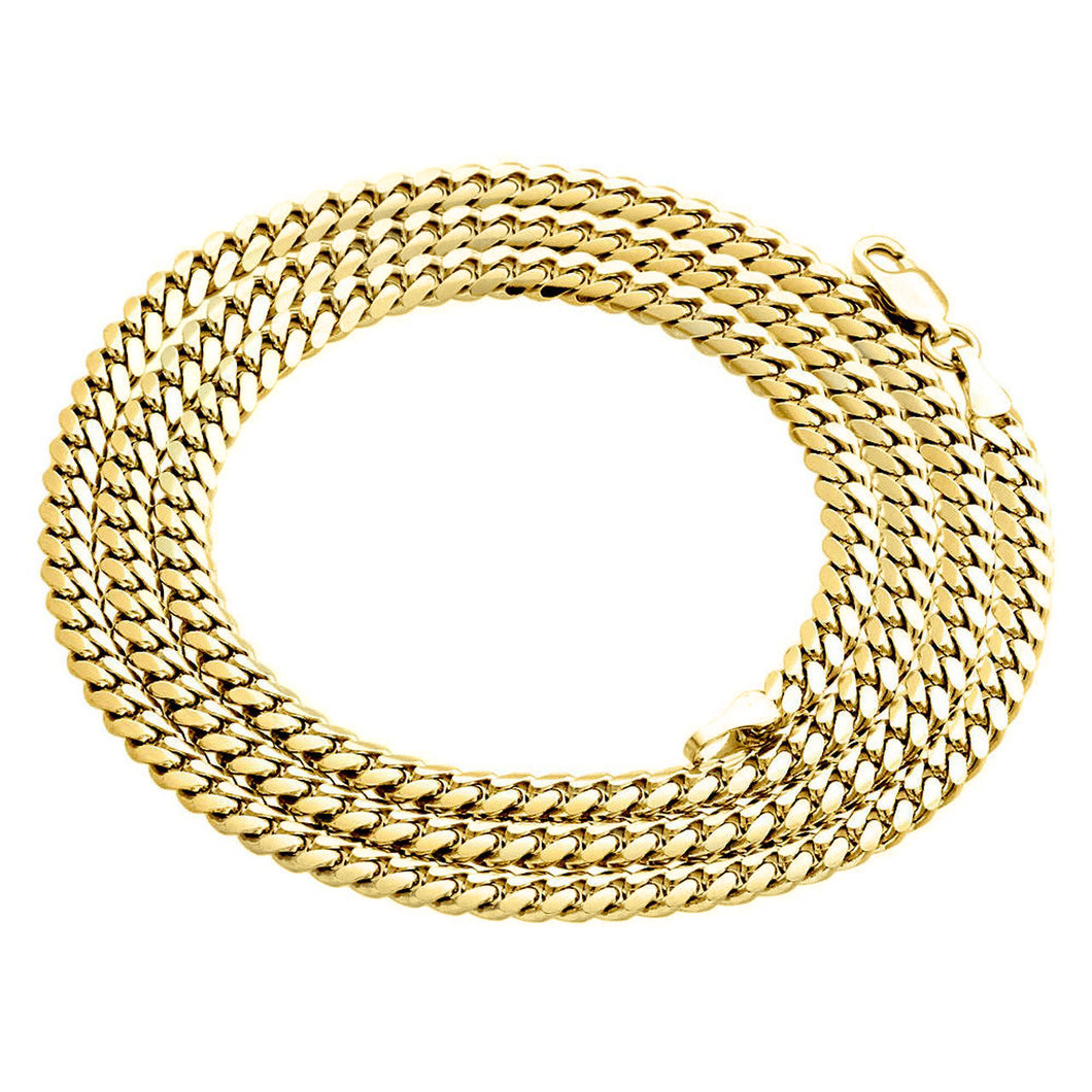 Solid 18k Yellow Gold Cuban Miami Chain - High Quality Made in Italy 24 Inches 100 gram Necklace