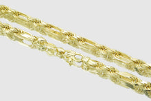 Load image into Gallery viewer, Solid 14k Yellow Gold Figaro Rope Chain - Lobster Claw Chain Jewelry
