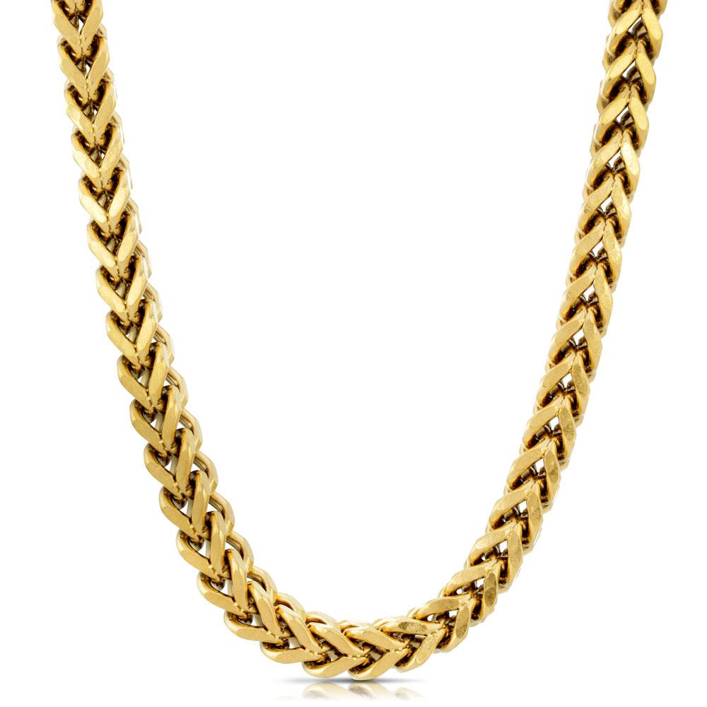 Solid 14K Gold Franco Snake Chain -  High Quality Real Italian Unisex Chain