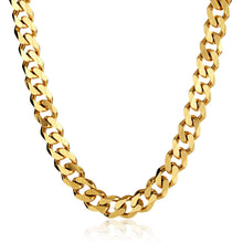 Load image into Gallery viewer, 14K Solid Yellow Gold Curb Cuban Link Chain - Yellow Unisex Curb Necklace - Curb Cuban Coker Chain
