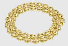 Load image into Gallery viewer, 14K Yellow Gold Puffed Gucci Mariner Necklace - Puffed Gucci Mariner Link Chain
