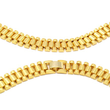 Load image into Gallery viewer, Rolex Style 14K Solid Gold Chain Necklace Bracelet -  High Quality Rolex Chain President Band
