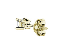Load image into Gallery viewer, 0.25 Ct Princess Cut Stud Earrings vs1 Diamonds 14k Solid Yellow Gold Square Stud Screw Back
