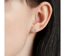 Load image into Gallery viewer, 14k Gold Diamond Stud Earrings / 0.50ctw Bezel Setting Diamond Studs / Genuine Diamond Stud Earrings

