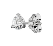 Load image into Gallery viewer, 1.00 CTW 14k Gold/White Gold Basket VS1 Diamond Round Brilliant Screw Back Stud Earrings
