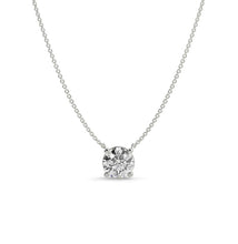 Load image into Gallery viewer, 0.25 Carat TW Diamond Solitaire Necklace 14k Gold /4 Prong Floating Necklace /Classic Essential Diamond Necklace /Diamond Solitaire Necklace
