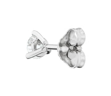 Load image into Gallery viewer, 0.50 CTW 14k Gold/White Gold Basket VS1 Diamond Round Brilliant Screw Back Stud Earrings
