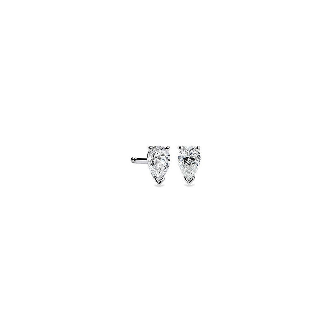 Pear Diamond Earring-0.50 Ct Diamond 14k Solid Gold Genuine Natural Pear-Shaped Diamond-Womens Stud Earrings Men's Earring Classic Earring