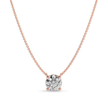 Load image into Gallery viewer, 1.00 Carat TW Diamond Solitaire Necklace 14k Gold /4 Prong Floating Necklace /Classic Essential Diamond Necklace /Diamond Solitaire Necklace
