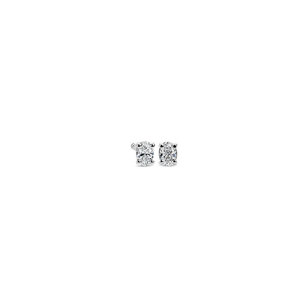 Oval Diamond Earring- 0.25 CT Diamond Earrings-Dainty Oval Diamond Stud Earrings-Minimalist Earrings-Bridesmaid Earrings-Oval Earring