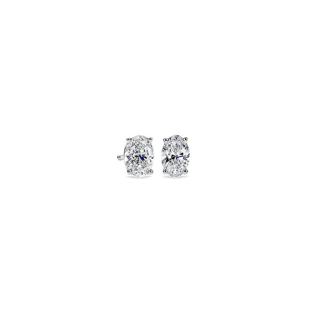 Oval Diamond Earring- 1.00 CT Diamond Earrings-Dainty Oval Diamond Stud Earrings-Minimalist Earrings-Bridesmaid Earrings-Oval Earring