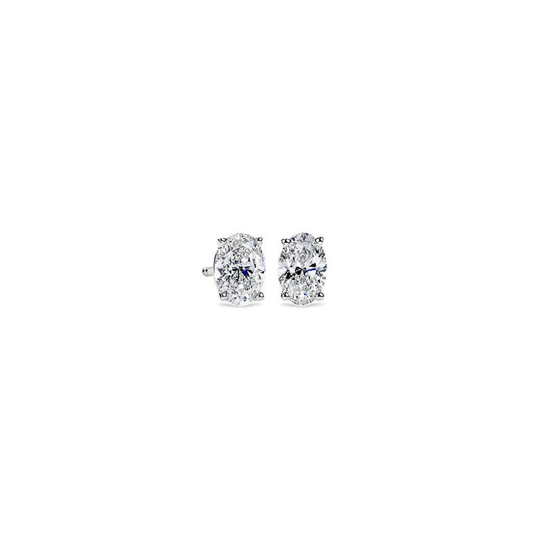 Oval Diamond Earring- 0.75 CT Diamond Earrings-Dainty Oval Diamond Stud Earrings-Minimalist Earrings-Bridesmaid Earrings-Oval Earring