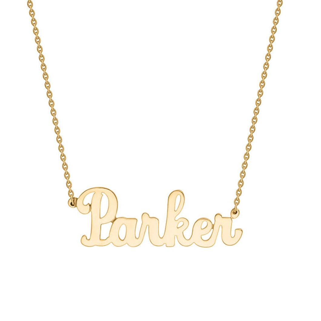 14K Solid Gold Name Necklace, Handwriting Necklace, Custom Name Necklace, Personalized Dainty Necklace-Personalized Jewelry, Gift for her