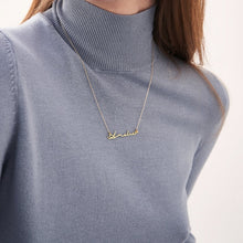 Load image into Gallery viewer, Solid 14k Gold Name Necklace, Name Necklace, Personalized Jewelry - Gold Name necklace - Handmade Jewelry, Gold Personalized Gift
