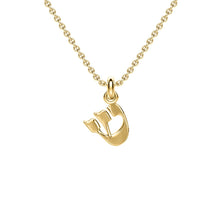 Load image into Gallery viewer, 14K Solid Yellow Gold Hebrew Initial Necklace, Initial Necklace, Hebrew Israelite Necklace, Hebrew Initial Necklace, Hebrew Letter Necklace
