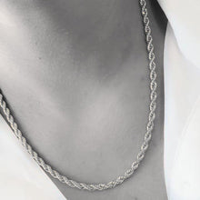 Load image into Gallery viewer, Solid 14K Gold Rope Chain Gold Rope Chain Necklace 1.5mm 2.5mm 3mm 3.5mm 4mm 5mm 6mm 18-26 inches, White Rope Chain,14K Gold Chain,Men Women

