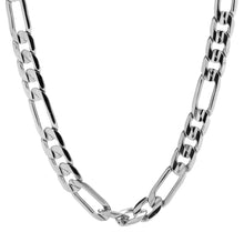 Load image into Gallery viewer, Solid 14K White Gold Figaro Link Necklace, Figaro Link, Stackable, Dainty, Thick Chain 1.9mm, 2.8mm, 3mm, 3.8mm, 4.6mm, 6mm, Unisex Gift

