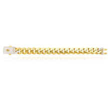 Load image into Gallery viewer, 14k 9.5 MM Edge Miami Cuban Link Monaco Chain Necklace Box Clasp Real Yellow Gold - Monaco 14k Yellow Gold Chain Necklace with Box Lock
