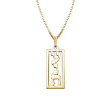 Load image into Gallery viewer, Solid 14K Yellow Gold Hebrew Drop Name Necklace, Personalized Bath Mitzvah Gift, Israelite Necklace, Jewish Necklace, Birthday Gift
