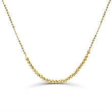 Load image into Gallery viewer, 14k Yellow Gold Graduated Round Beads - Gold Bead Necklace - Minimalist Necklace - Gold Beads and Chain - Delicate Gold Necklace
