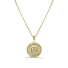 Load image into Gallery viewer, 14k Yellow Gold Polished Sun Happy Face Pendant Charm Real 14K Yellow Gold - 14K Yellow Gold Happy Smile Sun Dainty Pendant
