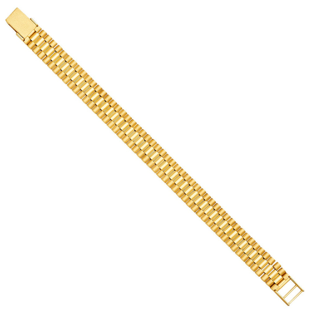 Rolex 14K Yellow Gold Bracelet - Rolex Link Style Chain - Premium Gold Chain Band -Elegant President Men Band - 2022 New Year Jewelry