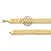 Load image into Gallery viewer, Rolex Style 14K Yellow Gold Chain, Elegant President Band, High Quality Real Gold Necklace, 2022 Women Men Unisex Jewelry Style, Dainty Set
