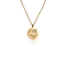 Load image into Gallery viewer, Solid 14k Yellow Gold Personalized Gold Disc Necklace - Dainty Initial Necklace - Monogram Disc - Gold Disc Necklace - Gold Gift for mom
