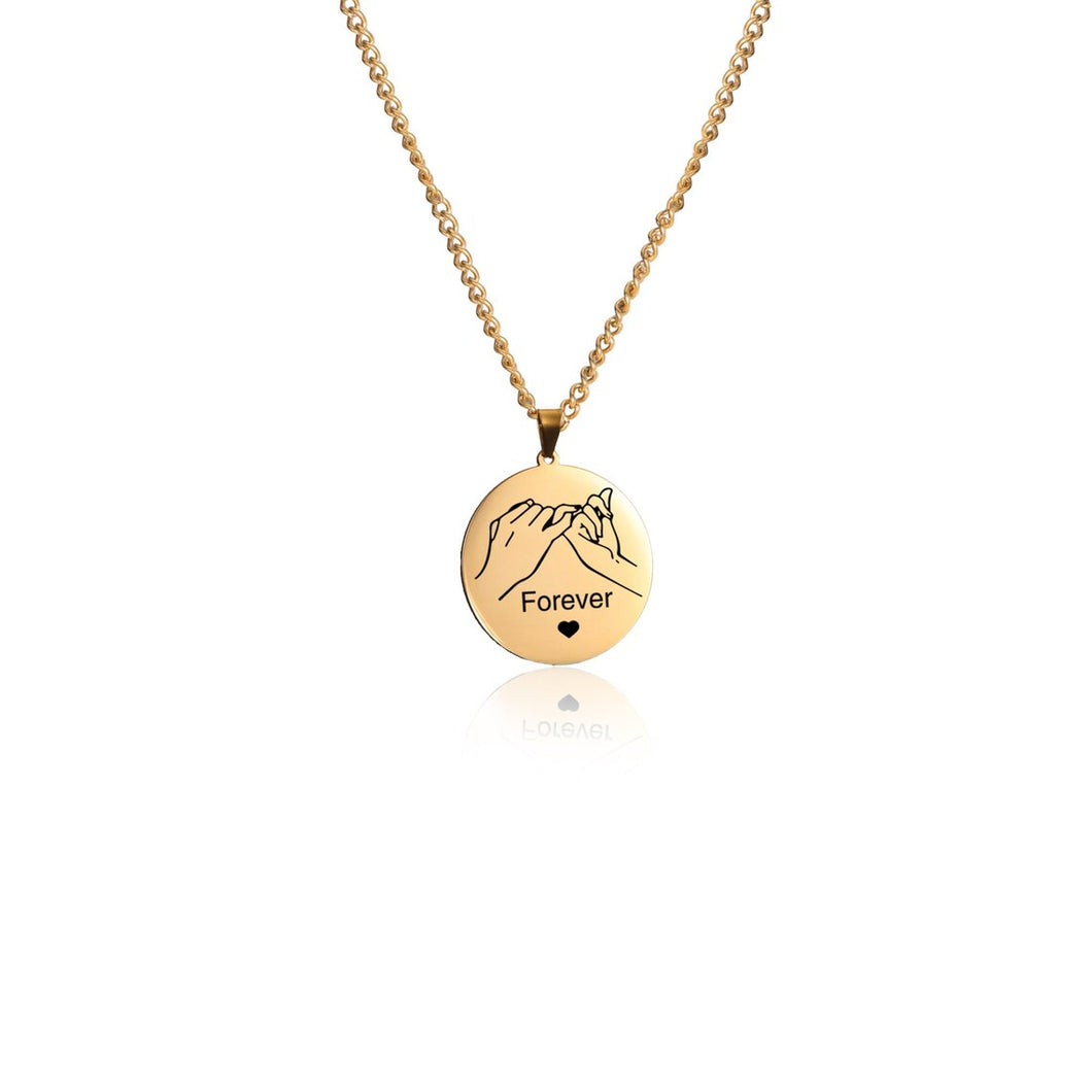 Solid 14k Yellow Gold Personalized Gold Disc Necklace - Dainty Initial Necklace - Monogram Disc - Gold Disc Necklace - Gold Gift for mom