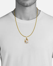 Load image into Gallery viewer, 10k Yellow Gold Diamond Piggy Bank Necklace
